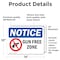 Signmission Gun Free Zone, 14 in W x Rectangle, Vinyl Decal OS-2PACK-NS-D-1014-L-15756 - alternate 4